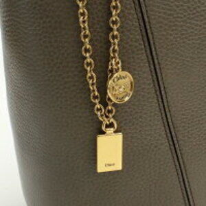 Chloe Bag Tote Gray SPIN Leather